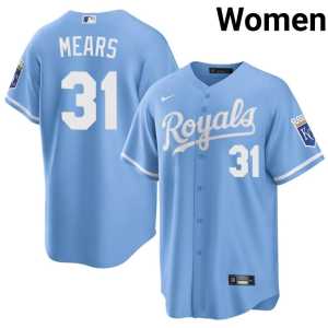 Blue KC Royals Nick Mears Authentic #31 Women's Jerseys 906706-634 - Image 1